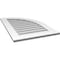 Ekena Millwork Quarter Round Top Right Surface Mount PVC Gable Vent w/ 3-1/2"W x 1"P Standard Frame, 22"W x 34"H GVPQR22X3401SN - alternate 2